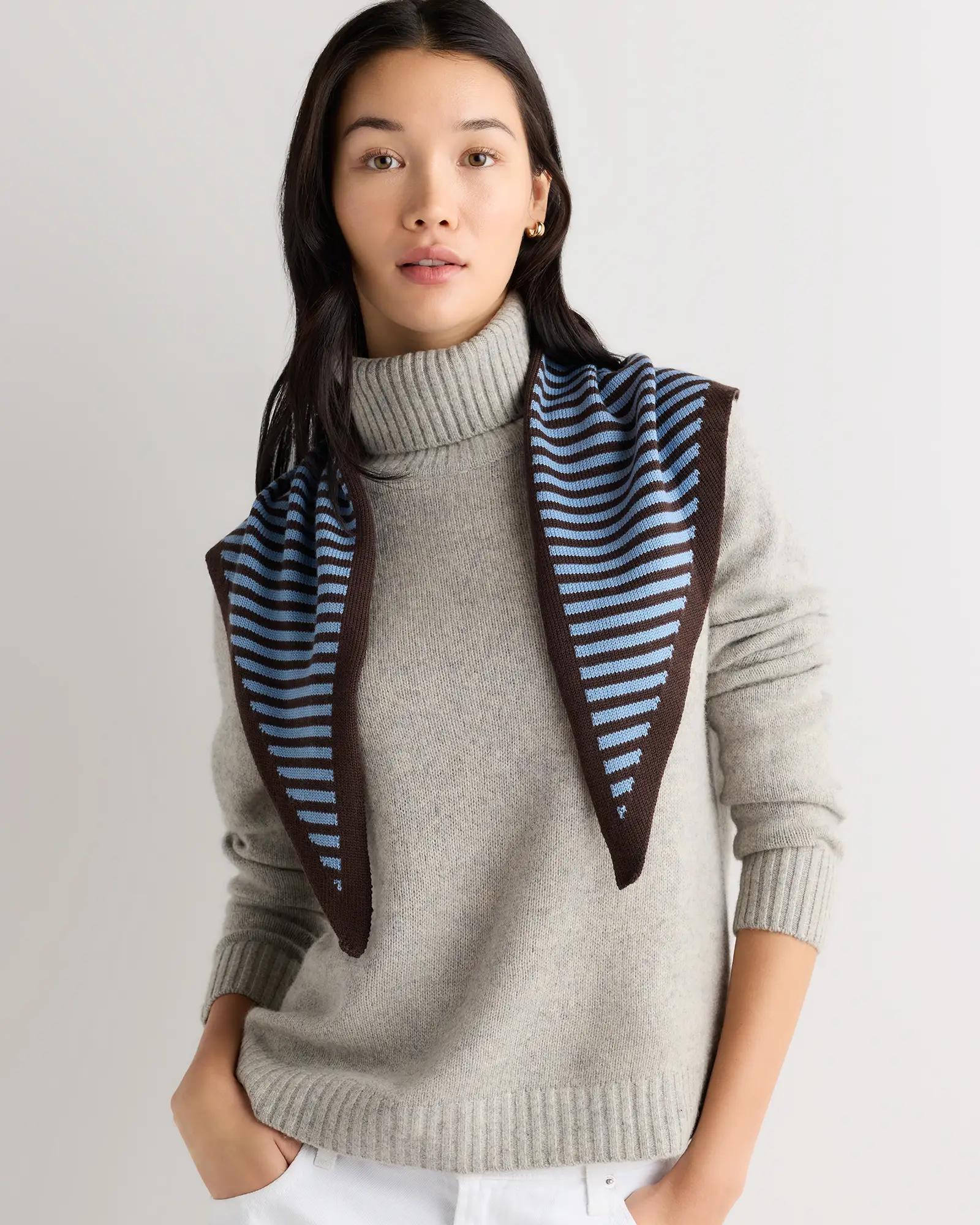 Merino triangle scarf