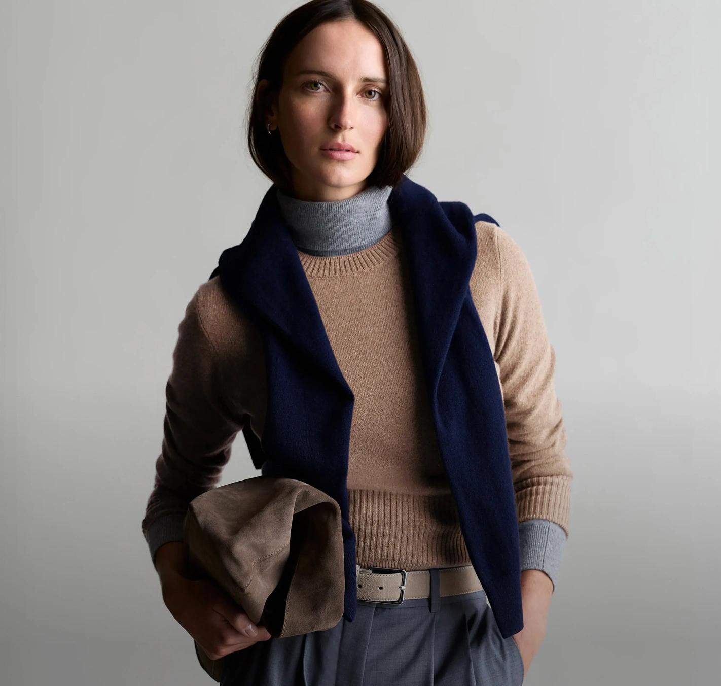 Mongolian cashmere, layered